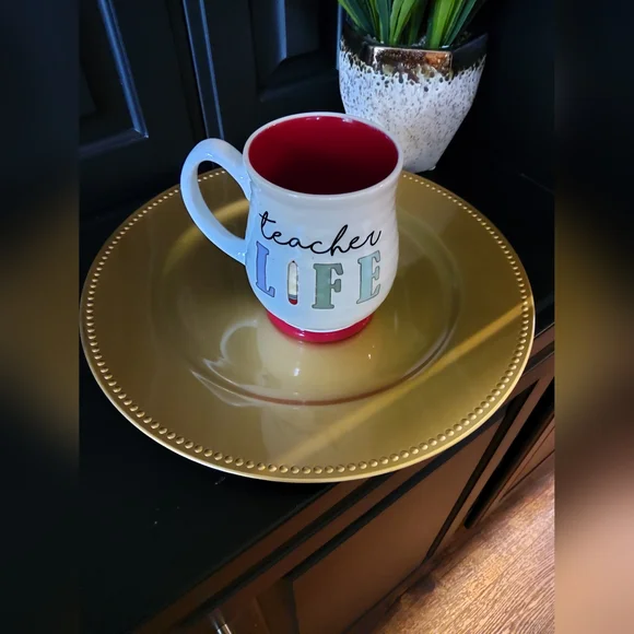Teacher Life Mug with Red Interior - Picture 2 of 4